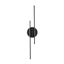 Opviq Lámpara de Pared de Metal Negra con LED de 16W